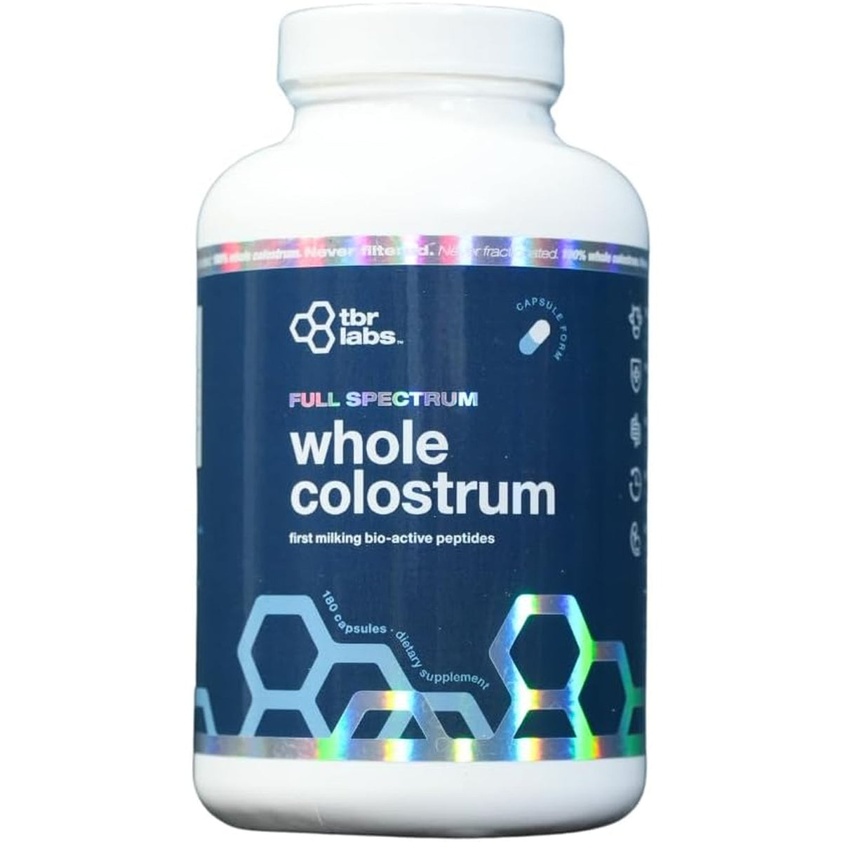 Pure Bovine Colostrum 180 Capsules - Antibiotic and Hormone Free - USA Sourced - All Natural - 100% First Milking