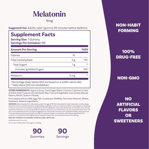 Natrol Melatonin Gummies, Sleep Support, 90 Strawberry-Flavored Adult Melatonin Gummies, 5 Mg Sleep Aids for Adults