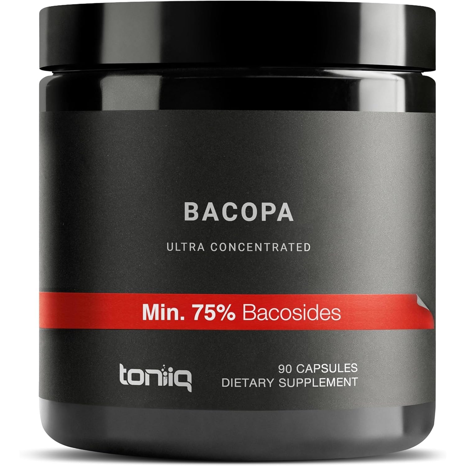 Toniiq Bacopa - Ultra High Potency 45:1 Extract with 75% Bacosides - Highly Concentrated - Third-Party Lab Tested - 90 Capsules