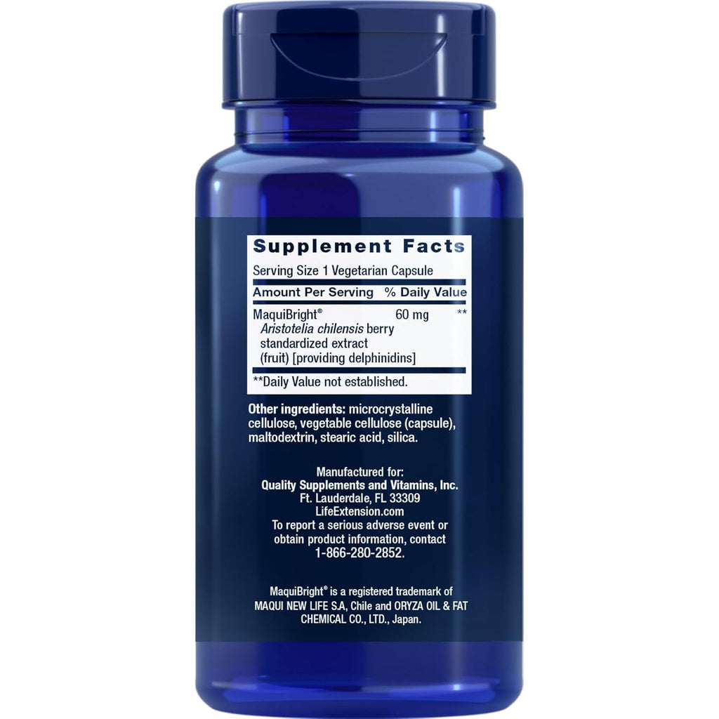 Life Extension Tear Support with Maquibright 60 Mg, 30 Vegetarian Capsules (Pack of 2)
