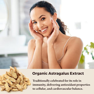 Telomere Lengthening Supplements – Organic Astragalus, Gotu Kola, Vitamin D3, Folate, L-Theanine – Anti-Aging, DNA Repair, Immune & Cellular – 60 Vegan Capsules, Made in Japan (1 Bottle)