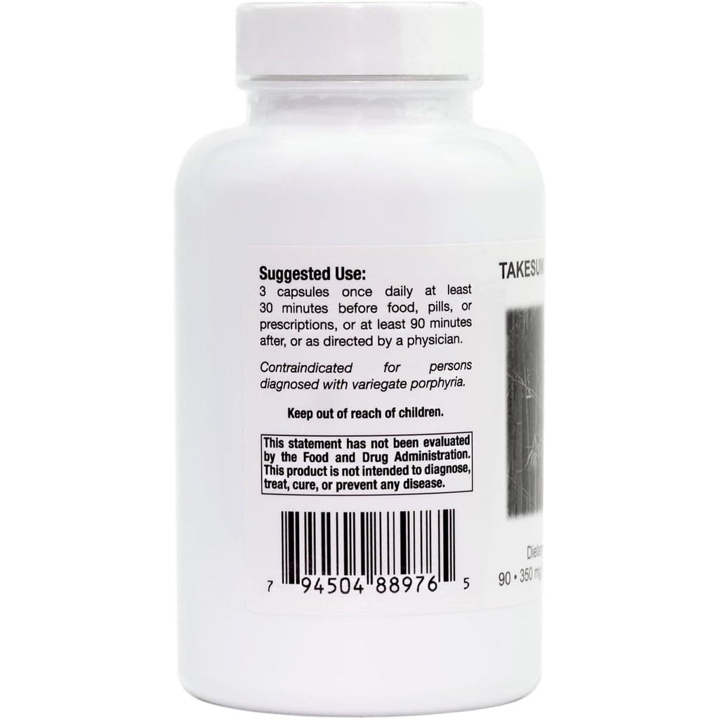 Supreme Nutrition Takesumi Supreme, 90 Pure Activated Bamboo Charcoal Vegetarian Capsules