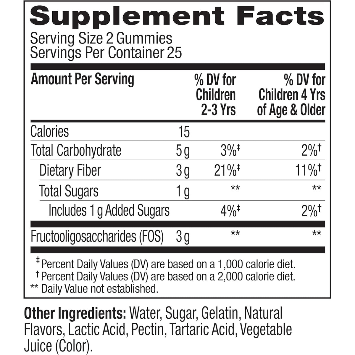 OLLY Kids Friendly Fiber Gummy, Digestion Support,* 3G Prebiotic Fiber FOS, Kids Chewable Supplement, Berry Brilliant Flavored, 25 Day Supply - 50 Count
