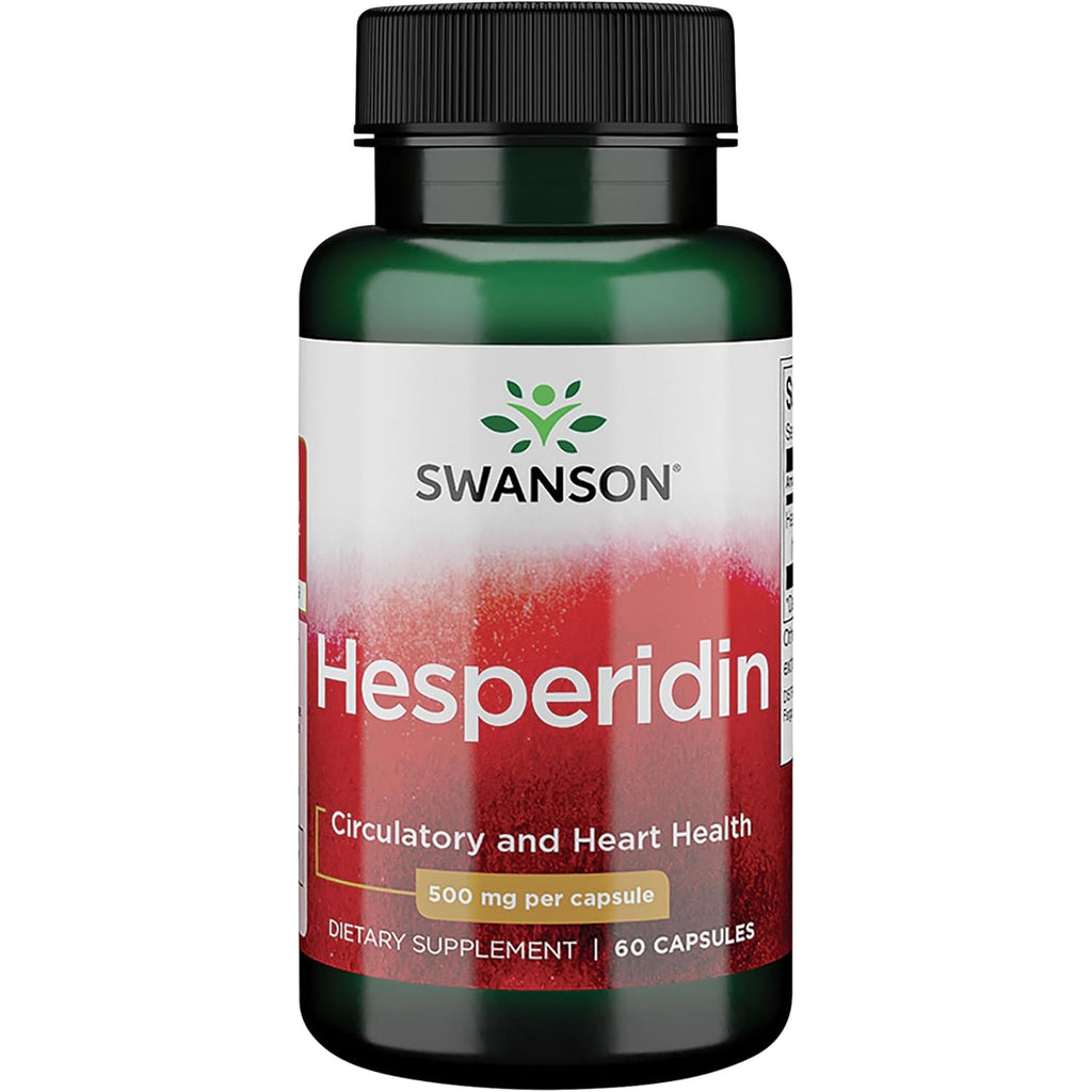 Swanson Hesperidin - Citrus-Derived - Cardiovascular & Hearth Health Support- Contributes to Muscle Recovery* - Features Antioxidant Properties - Gluten Free & Non-Gmo - 60 Capsules