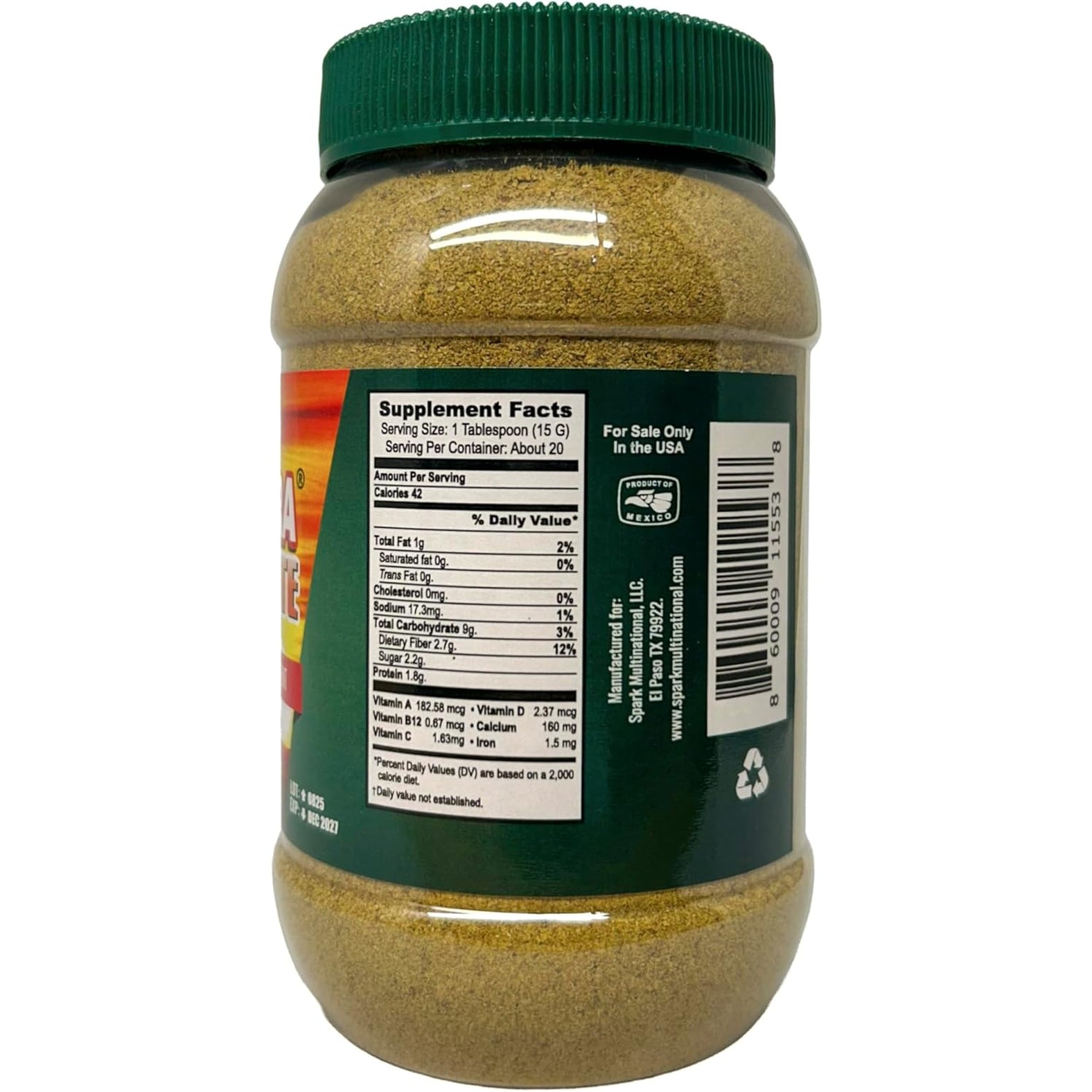 MX Dietary Fiber Supplement Powder 300G - Supports Digestive Health and Weight Management | Suplemento De Fibra Dietética En Polvo, 300G - Apoya La Salud Digestiva Y El Control De Peso