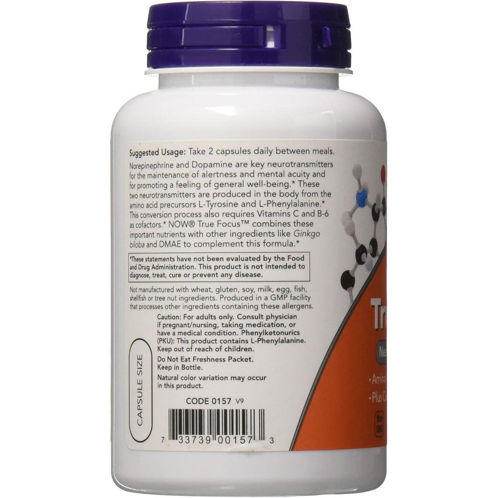 Now Foods True Focus, 90 Veg Capsules (2 Pack)