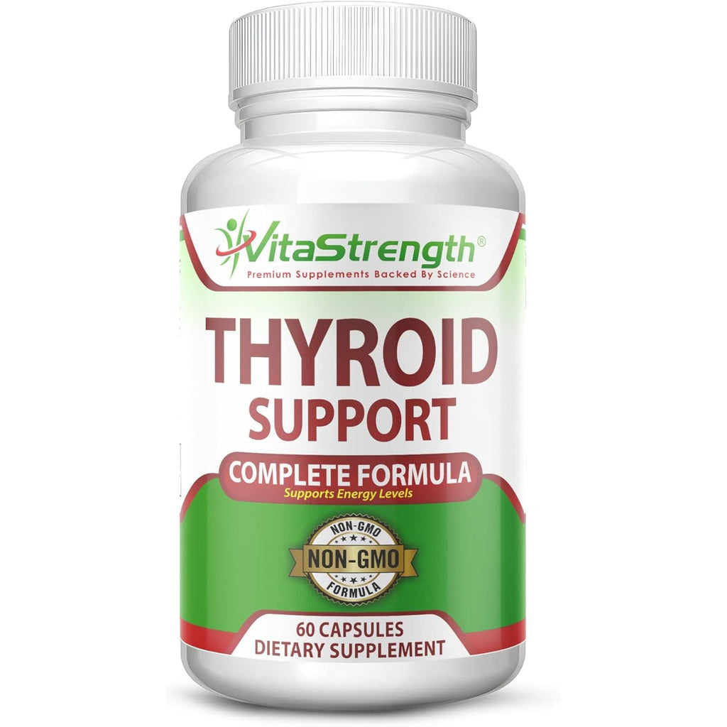 Thyroid Support - Complete Formula to Support Energy Levels with Iodine, Bladderwrack, Kelp, B12 & More- Thyroid Energy: Boost T4 to T3 Supplement - Non-Gmo