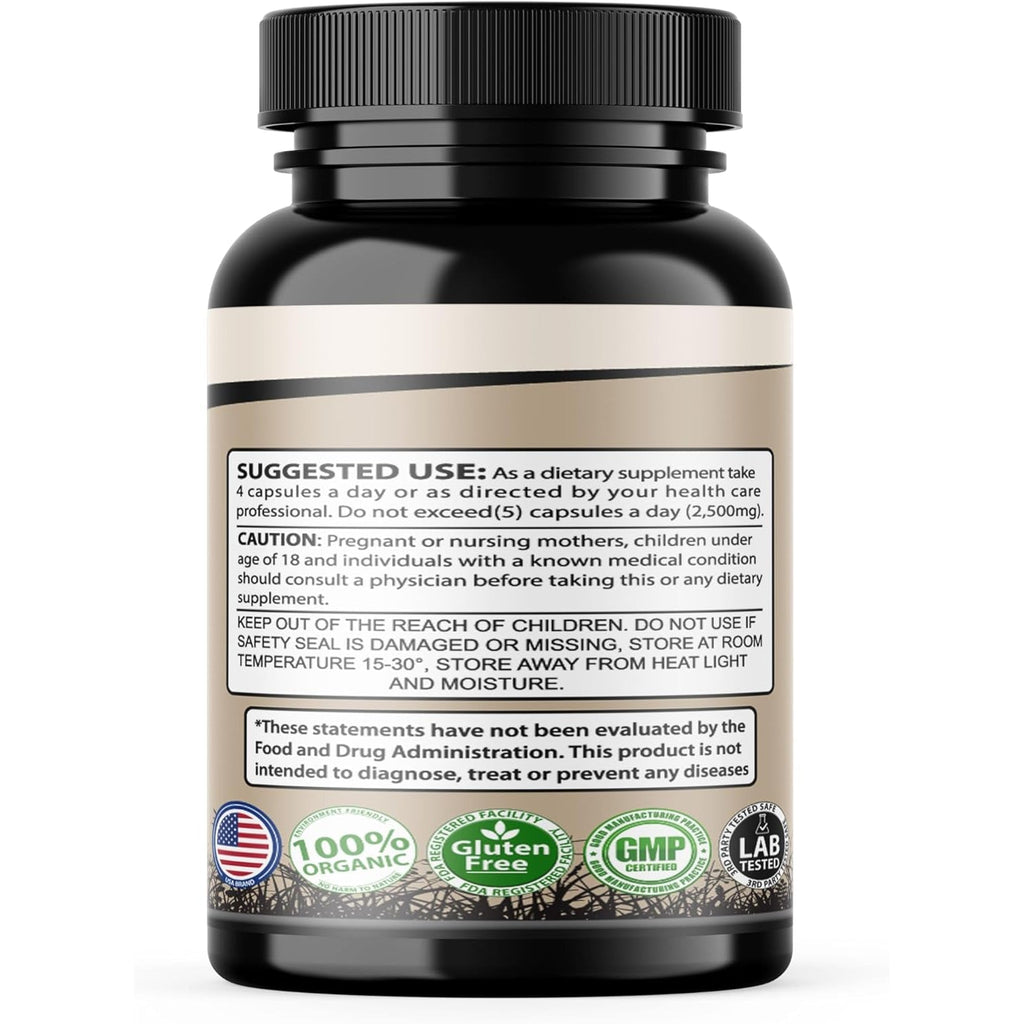 Grass Fed Desiccated Beef Liver Capsules (120 Pills, 480-500Mg Each) - Natural Iron, Vitamin A, B12 for Energy - Humanely Pasture Raised Undefatted without Hormones or Chemicals