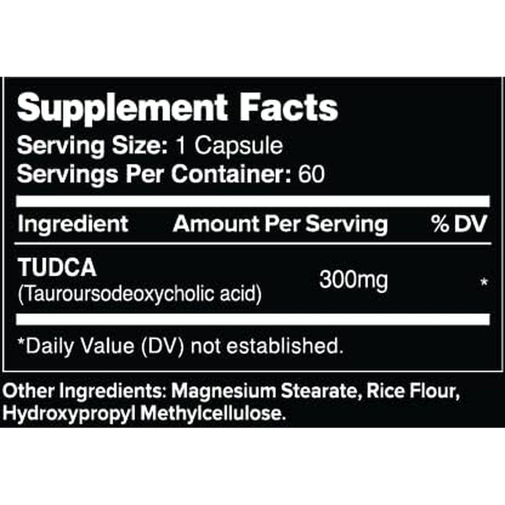 Leviathan Nutrition TUDCA Bile Salts 300Mg - Tudca (Tauroursodeoxycholic Acid) Supplement 60 Capsules