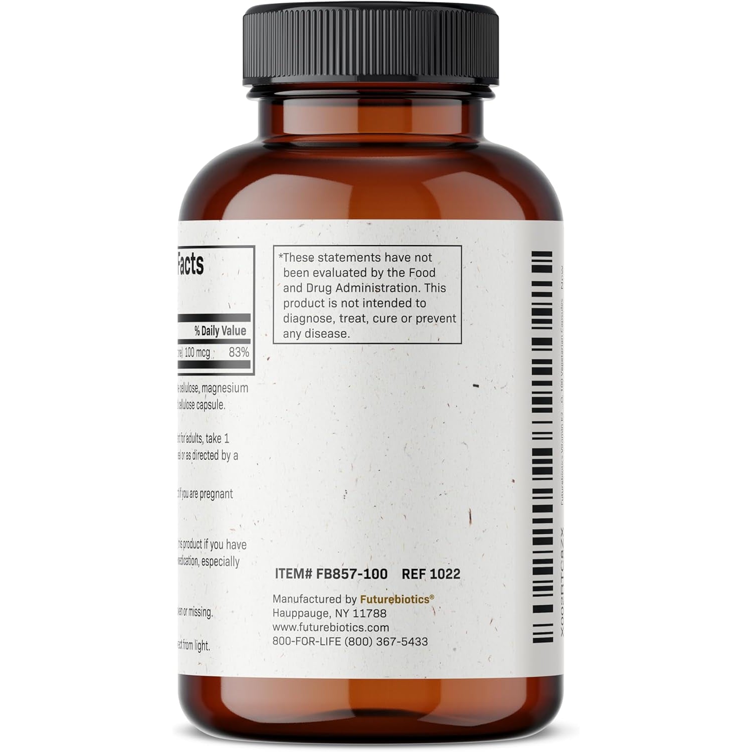 Futurebiotics Vitamin K2 as MK-7 100 Mcg, Supports Strong Bones - Non-Gmo, 100 Vegetarian Capsules