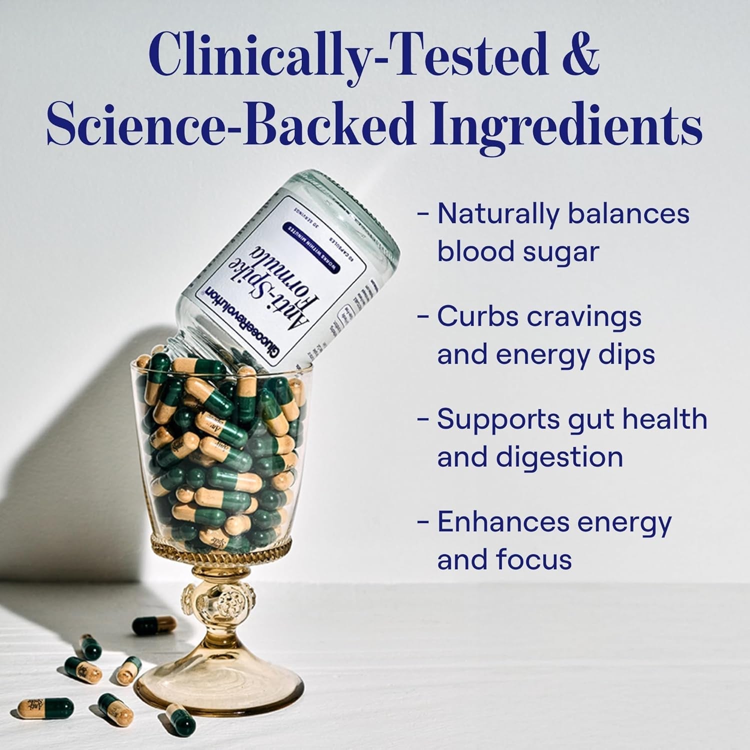 Anti-Spike Formula by the Glucose Goddess - Supports Healthy Blood Sugar Levels Already within Normal Range, Vegan, Gluten-Free, 60 Capsules (30-Day Supply)