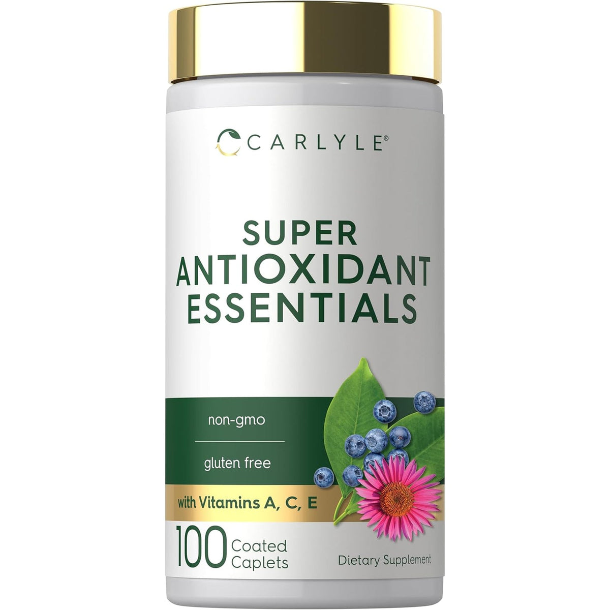 Carlyle Antioxidants Supplement | 100 Caplets | Nutritional Complex | Vitamin A, C, E | Non-Gmo, Gluten Free Formula