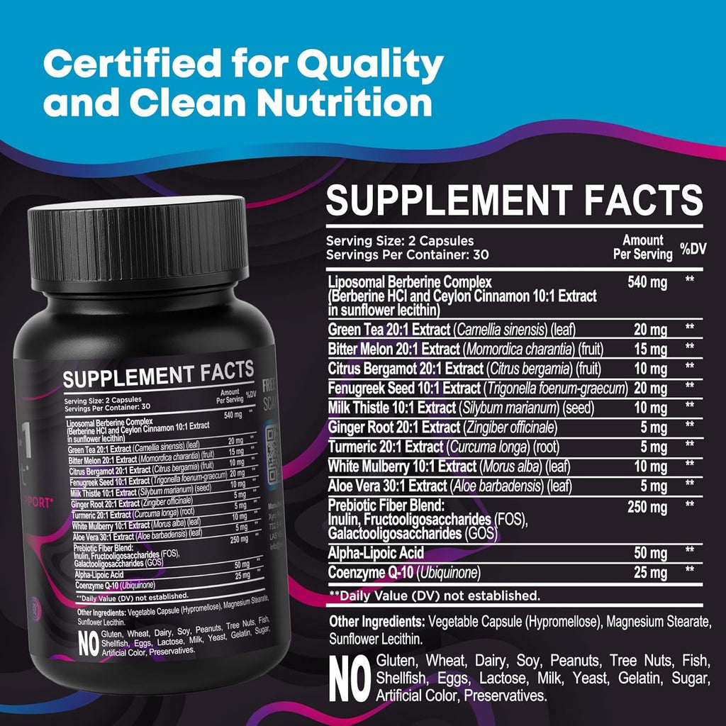 GLP-1 Support Weight Loss Supplement - Appetite Suppressant & Metabolism Booster to Support Natural Hunger Control Curb Cravings Burn Fat & Gut Wellness