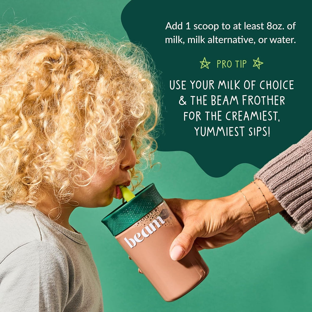 Beam Kids Multivitamin Powder – Kids Vitamins with Greens, Probiotic & Prebiotic, Immune Support for Children & Toddlers, No Artificial Sweeteners, for Picky Eaters, 20 Servings, Chocolate Flavor
