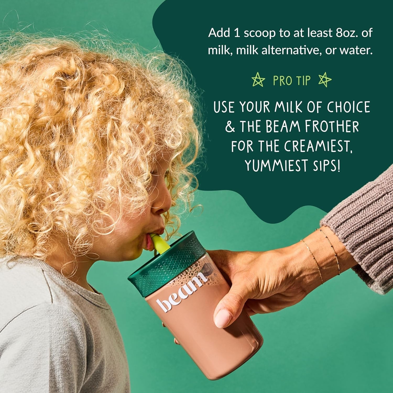 Beam Kids Multivitamin Powder – Kids Vitamins with Greens, Probiotic & Prebiotic, Immune Support for Children & Toddlers, No Artificial Sweeteners, for Picky Eaters, 20 Servings, Chocolate Flavor