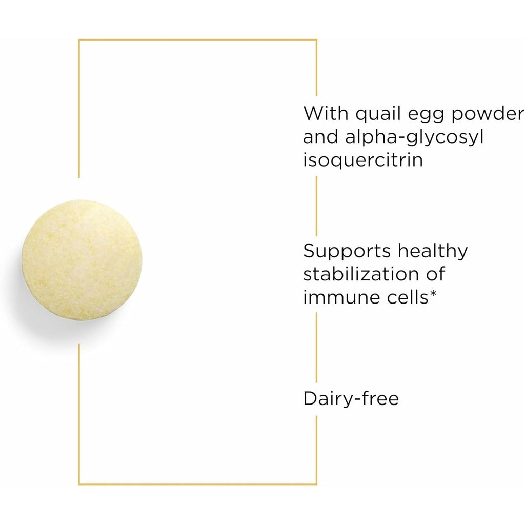 Integrative Therapeutics Allqlear - Seasonal Supplement for Immune Support *- Quail Egg Powder Blend - Dairy-Free - Berry Flavored, 60 Chewable Tablets (30 Servings)