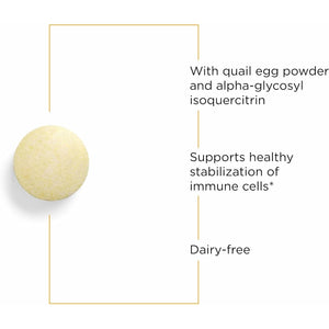 Integrative Therapeutics Allqlear - Seasonal Supplement for Immune Support *- Quail Egg Powder Blend - Dairy-Free - Berry Flavored, 60 Chewable Tablets (30 Servings)