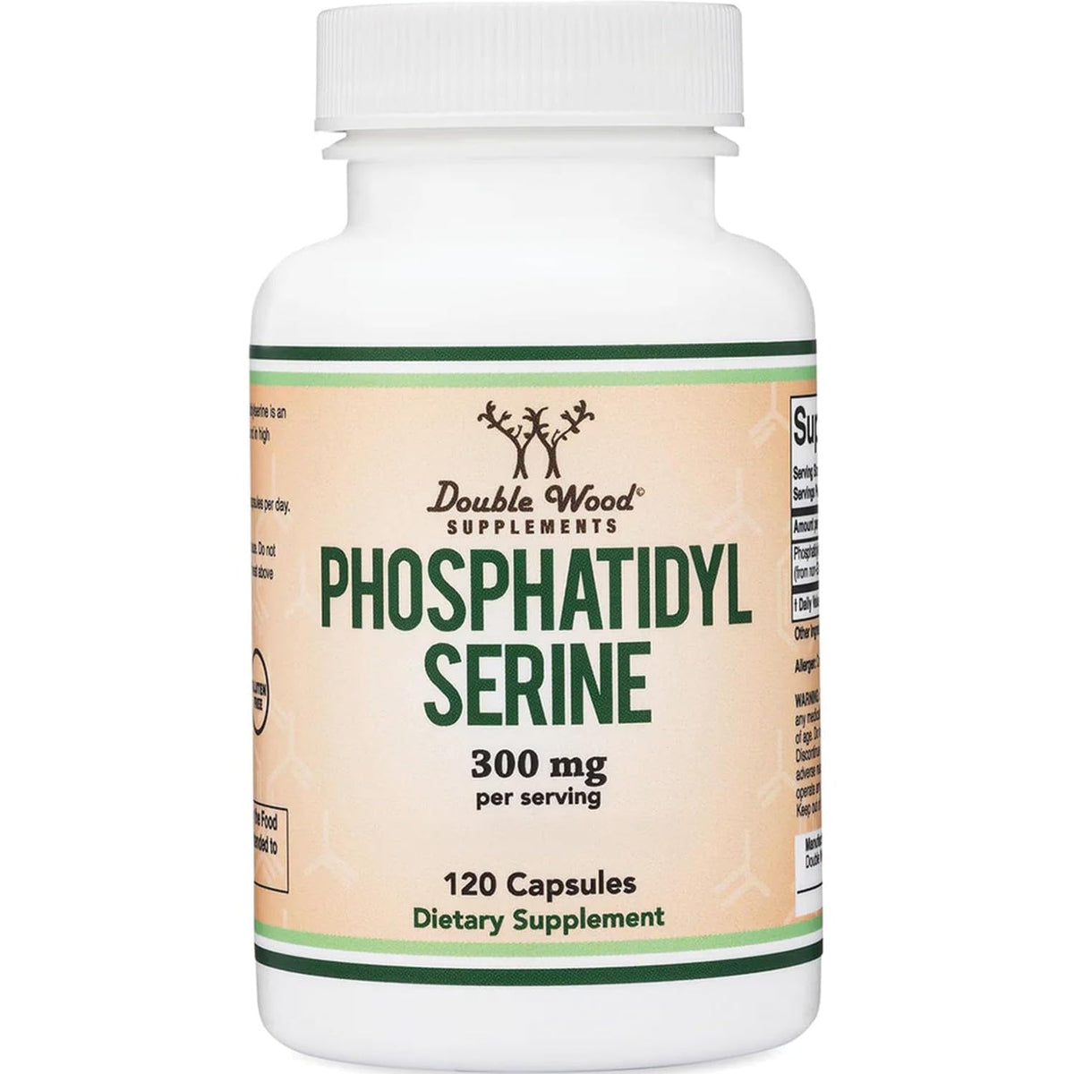 Phosphatidylserine Supplement 300Mg per Serving, 120 Capsules (Phosphatidyl Serine Complex) by Double Wood