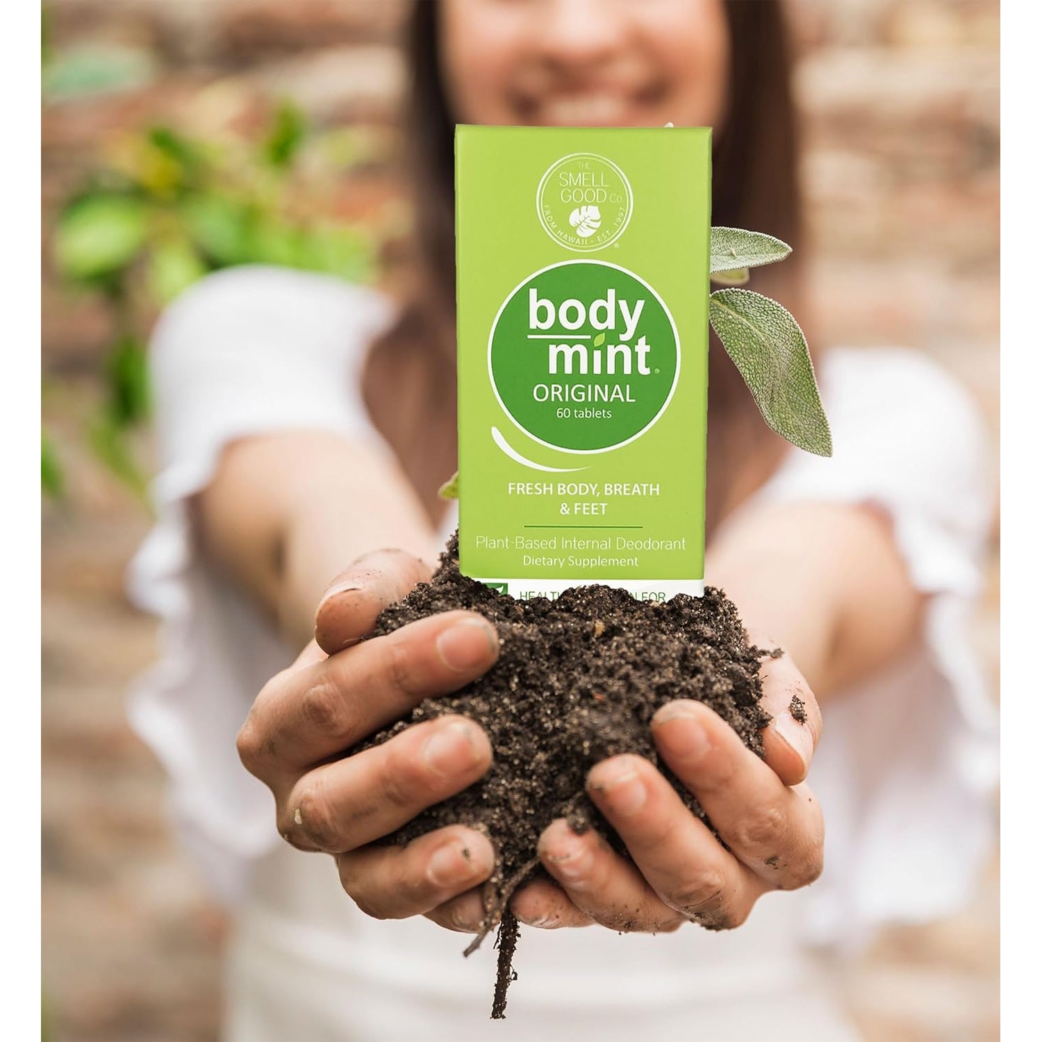 Body Mint Original | Chlorophyll Deodorizing Supplement for Full Body Freshness | Aluminum-Free Plant-Based Internal Deodorant | Fresh Underarms, Breath, Body & Feet | 50 Tabs