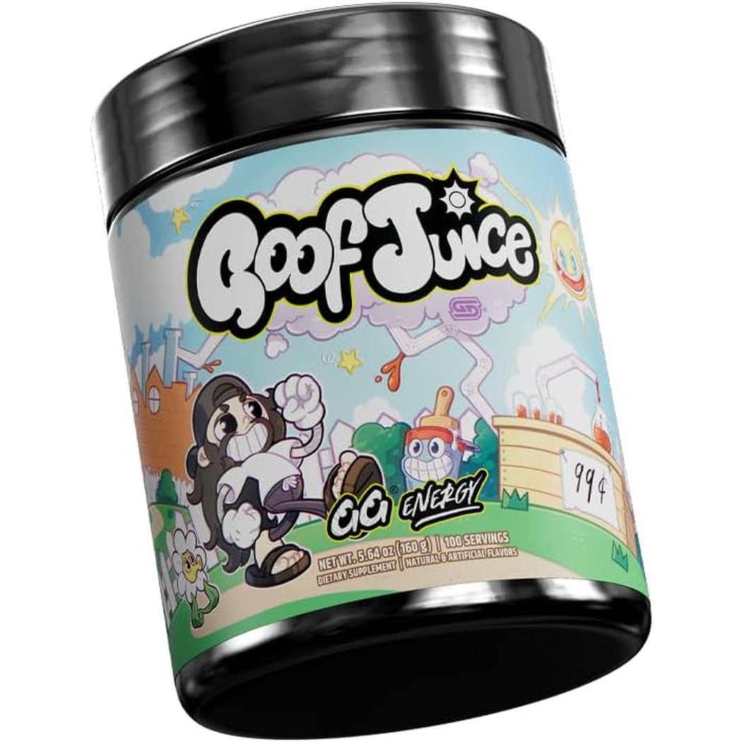 Gamer Supps GG Energy - Goof Juice by Moistcr1Tikal (100 Servings) - Keto Friendly Gaming Energy and Nootropic Blend, Sugar Free + Caffeine + Vitamins + Immune Support, Powder Drink