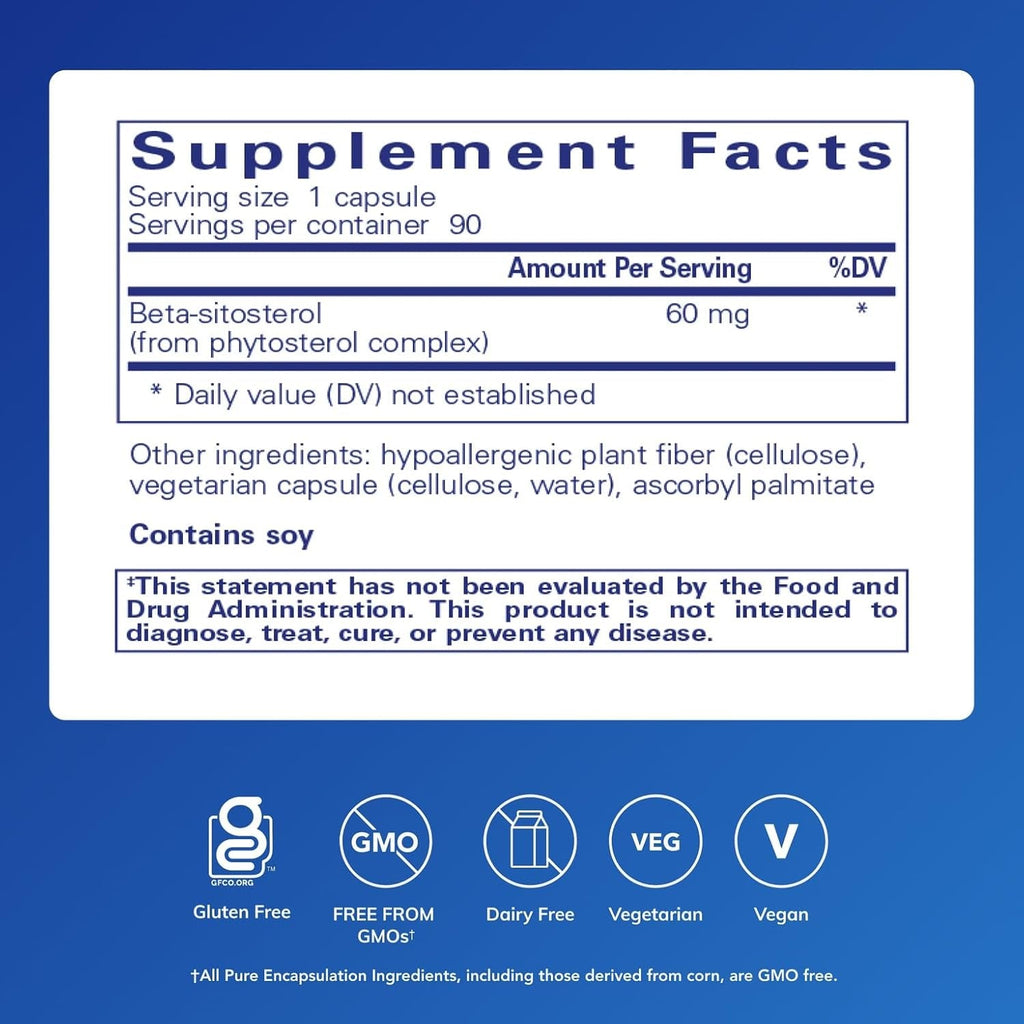 Pure Encapsulations Beta-Sitosterol | Supplement for Urinary Flow and Health* | 90 Capsules