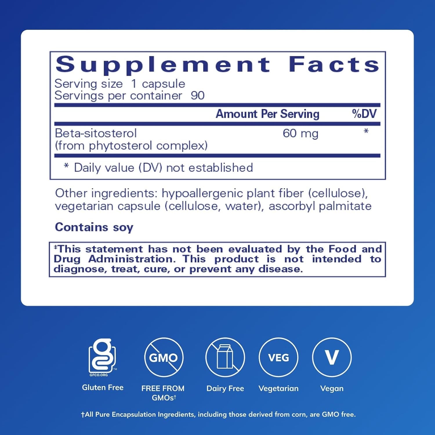 Pure Encapsulations Beta-Sitosterol | Supplement for Urinary Flow and Health* | 90 Capsules