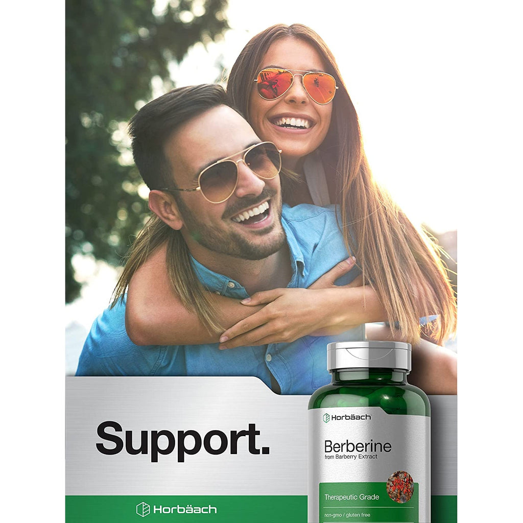 Horbaach Berberine HCL Supplement | 500Mg | 120 Capsules | from Barberry Extract | Therapeutic Grade | Vegetarian, Non-Gmo, Gluten Free
