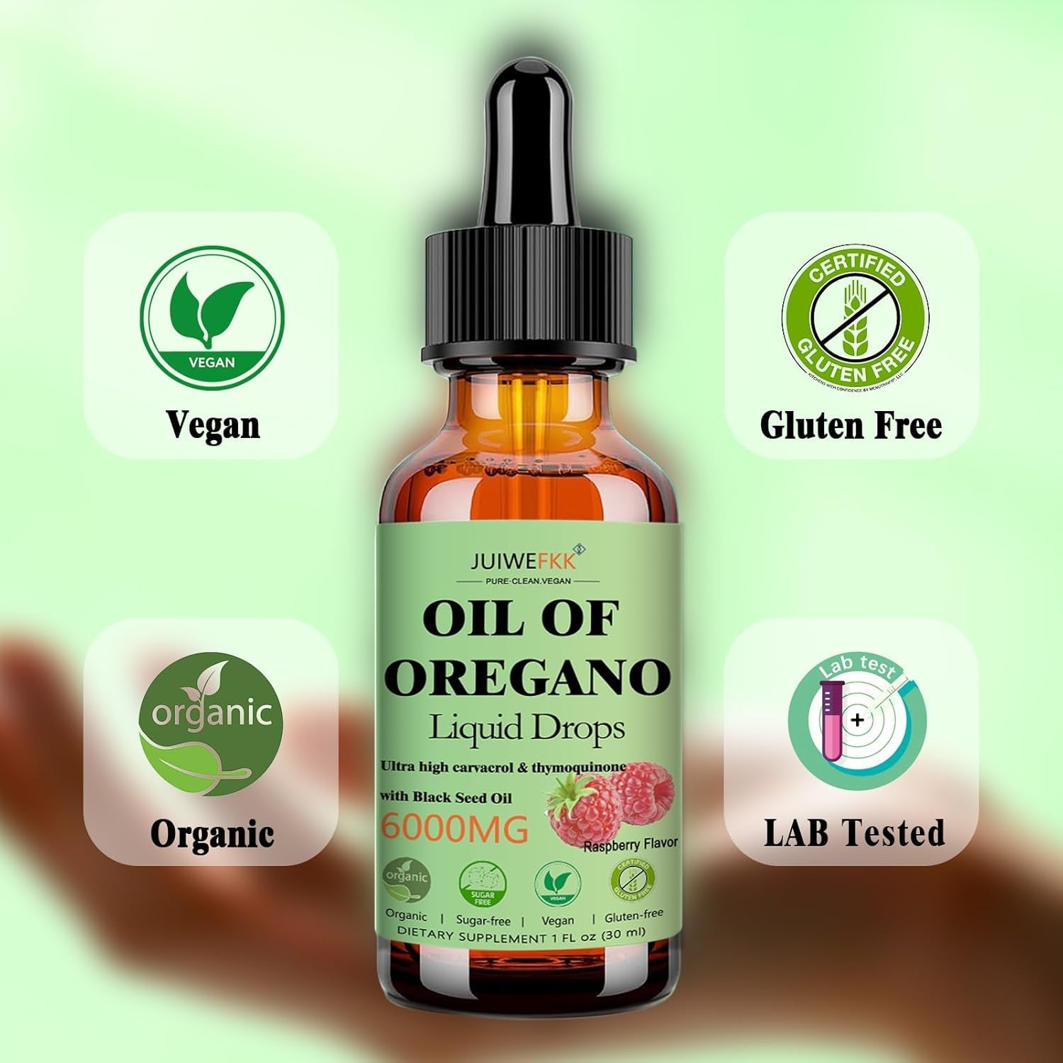Oil of Oregano with Black Seed Oil Liquid Drops 丨20:1 Super Concen -Trated Extract with High Carvacrol | Organic 2-In-1 Formula for Immune Antioxidant & Respiratory Health, Non-Gmo, Vegan, Gluten-Free