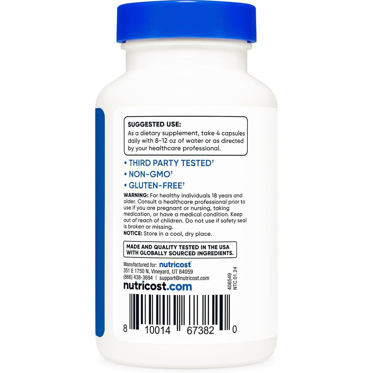 Nutricost Ursolic Acid 300Mg, 120 Capsules - Vegetarian, Non GMO, Gluten Free, Soy Free