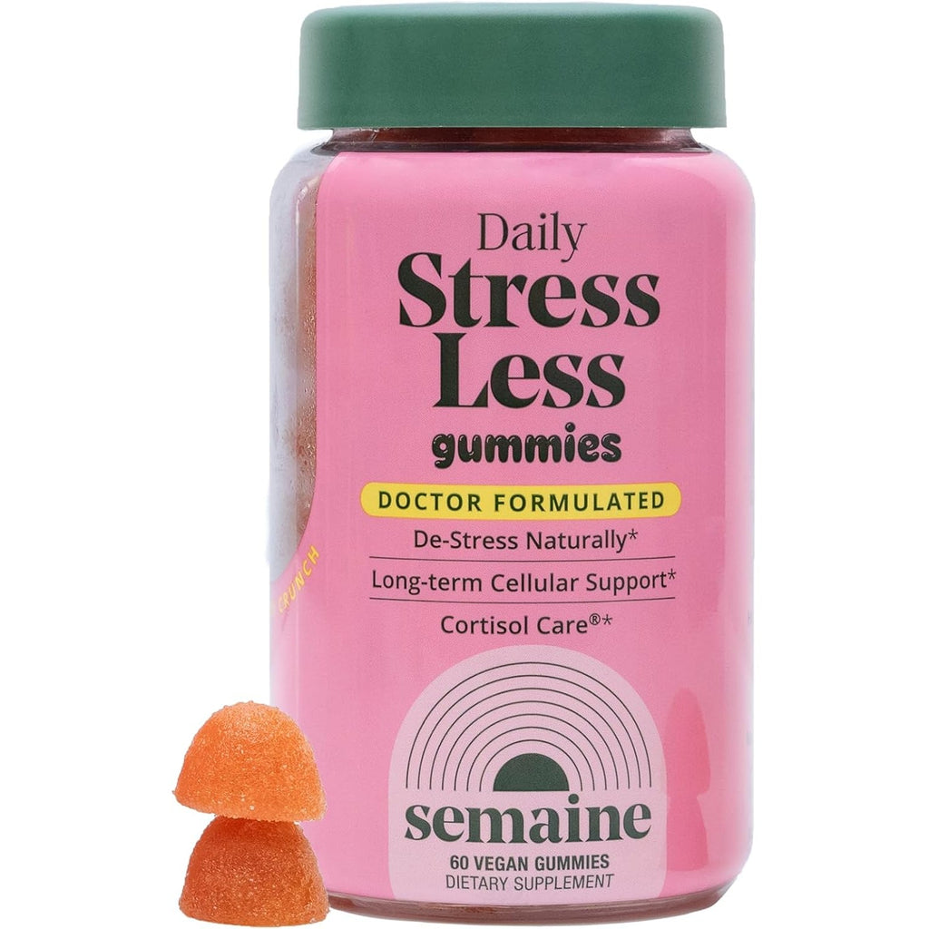 Semaine Stress Less Gummy with Cortisol Care™ 60 Count – Daily Support for Stress, Mood & Sleep