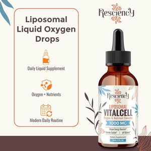 13-In-1 Liquid Oxygen Boost & Nutrient Supplement, Liposomal Optimized-Delivery Blend with Trace Minerals, Amino Acids, Coq10, B Vitamins & Fulvic Acid, Daily Wellness Liquid Oxygen Drops, 2 Fl Oz