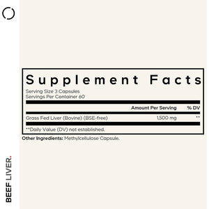 Codeage Grass Fed Beef Liver Supplement Superfood, Freeze Dried, Non-Defatted, Desiccated Glandulars Bovine Pills, Pasture Raised Beef Vitamins, Non-Gmo Liver Meat, 180 Capsules