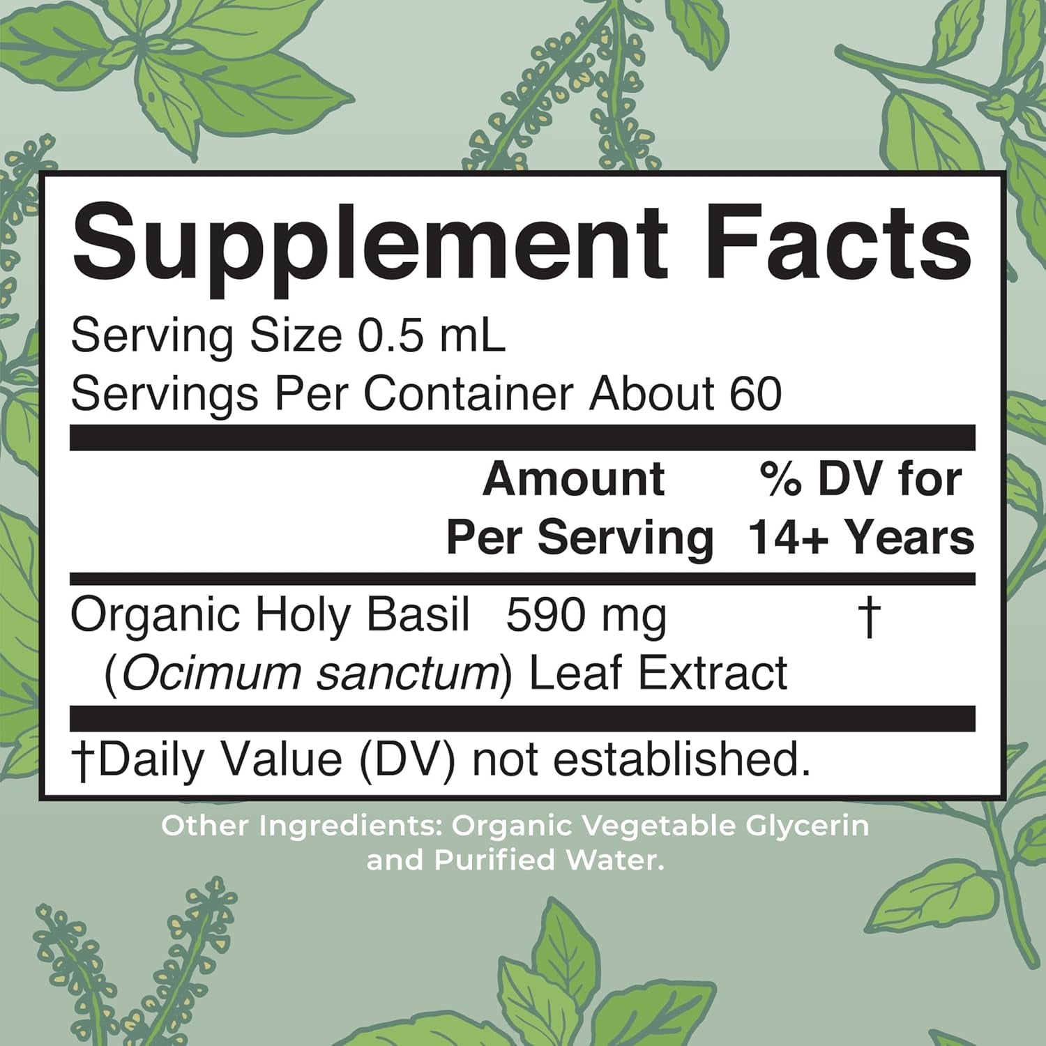 MARYRUTH'S Organics Holy Basil Sugar Free | Tulsi Holy Basil Herbal Liquid Drops | Antioxidant | Cognitive Function | Digestive Support | Energy Levels | Vegan | Non-Gmo | 1 Fl Oz