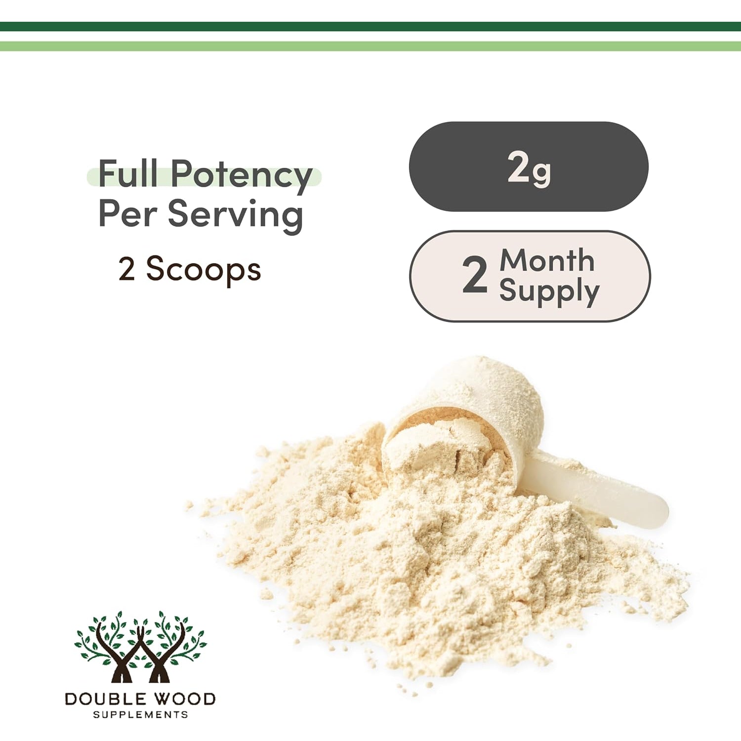 Double Wood Supplements Bovine Colostrum Powder for Women and Men, for Gut Health, Skin & Hair, Immune Support (120 Grams, 60 Day Supply - Standardized to 30% Total Immunoglobulins and 60% Protein)