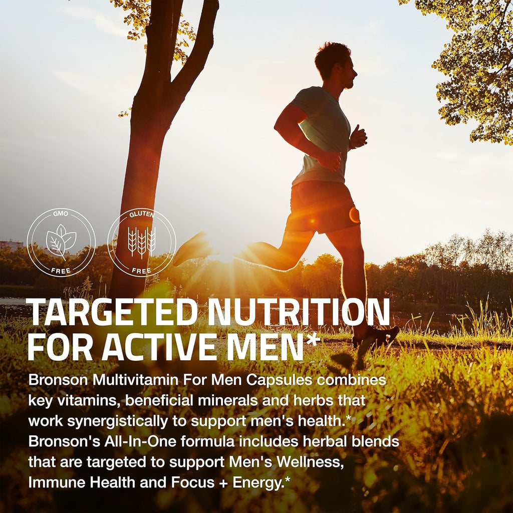 Bronson Multivitamin for Men All-In-One Daily Coverage Formula Key Vitamins, Minerals & Herbs to Support Men'S Health, 120 Capsules