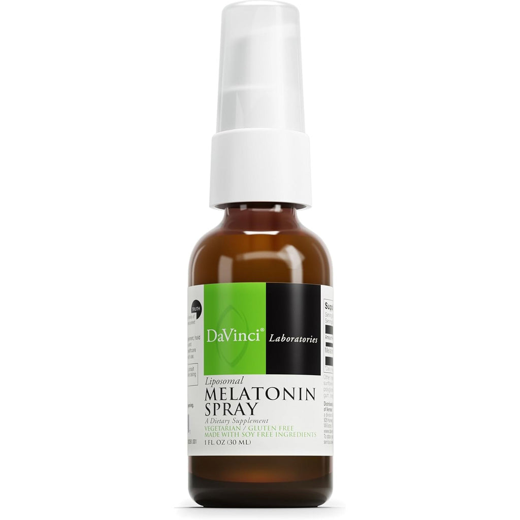 DAVINCI Labs Liposomal Melatonin Spray - Sleep Support Supplement - Bedtime Spray with 3Mg Melatonin per Serving - Fast-Acting Formula - Supports Restful Sleep - 30 Ml