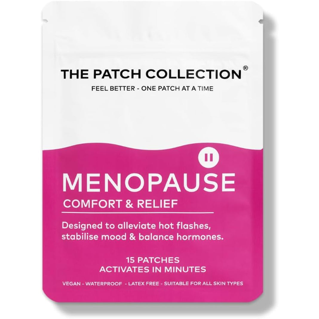 The Patch Collection® - Ultimate Menopause Support Patch for Women | Hot Flushes, Night Sweats, Fatigue, Mood, Sleep | 100% Natural & Vegan, Latex Free (Pack of 15)
