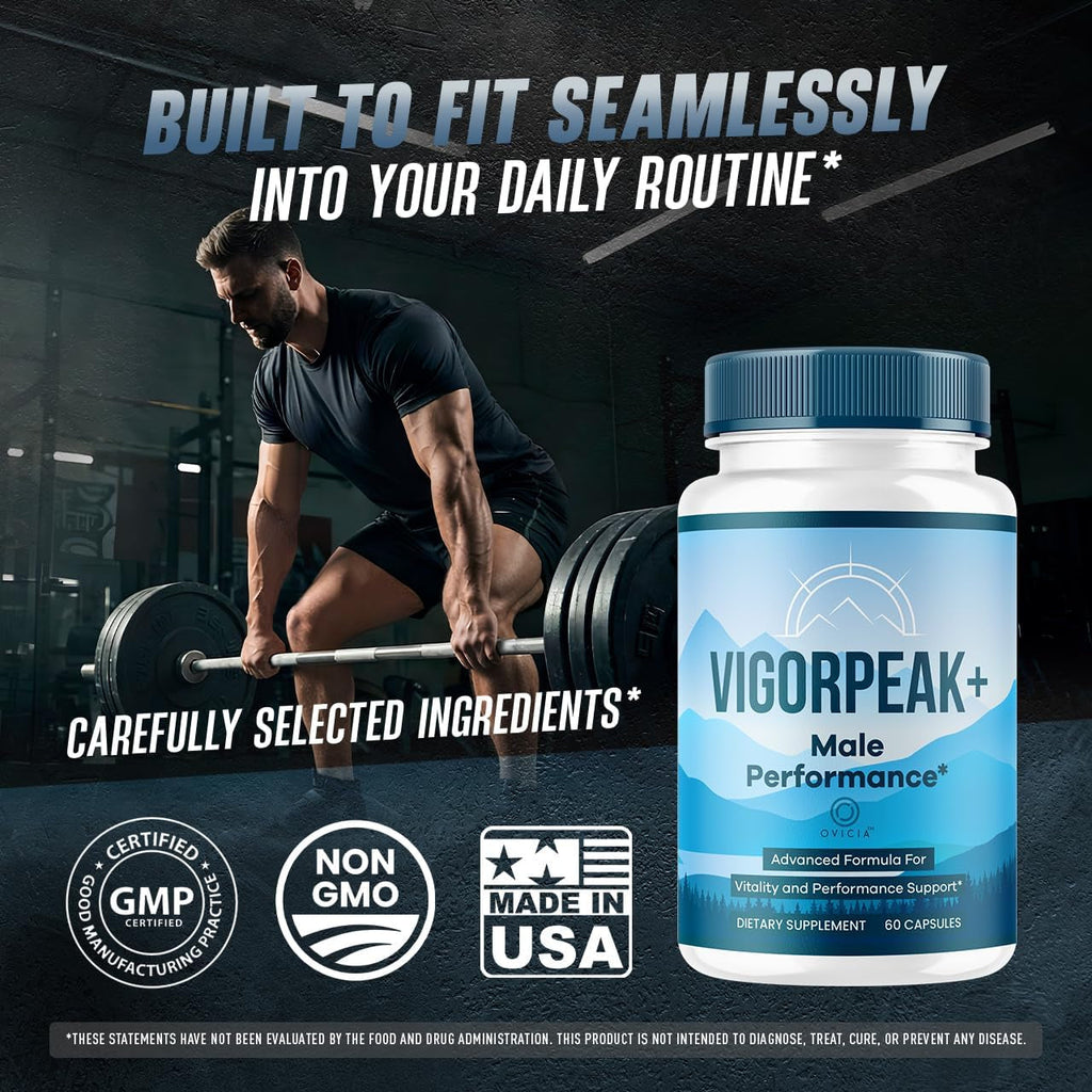 Vigor Peak Capsules - Official Vigorpeak Pills Advanced Premium Formula Support Maximum Strength, All Natural Ingredients Vitamins for Overall Health & Wellness, 60 Capsules for 1 Month