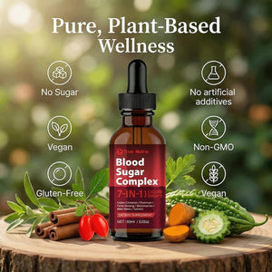 Blood Sugar Complex, 7-In-1 Formula Blood Sugar Support Supplement with Berberine, Ceylon Cinnamon, Chromium, Bitter Melon, Turmeric, Ginseng, Glucomannan (1PCS)