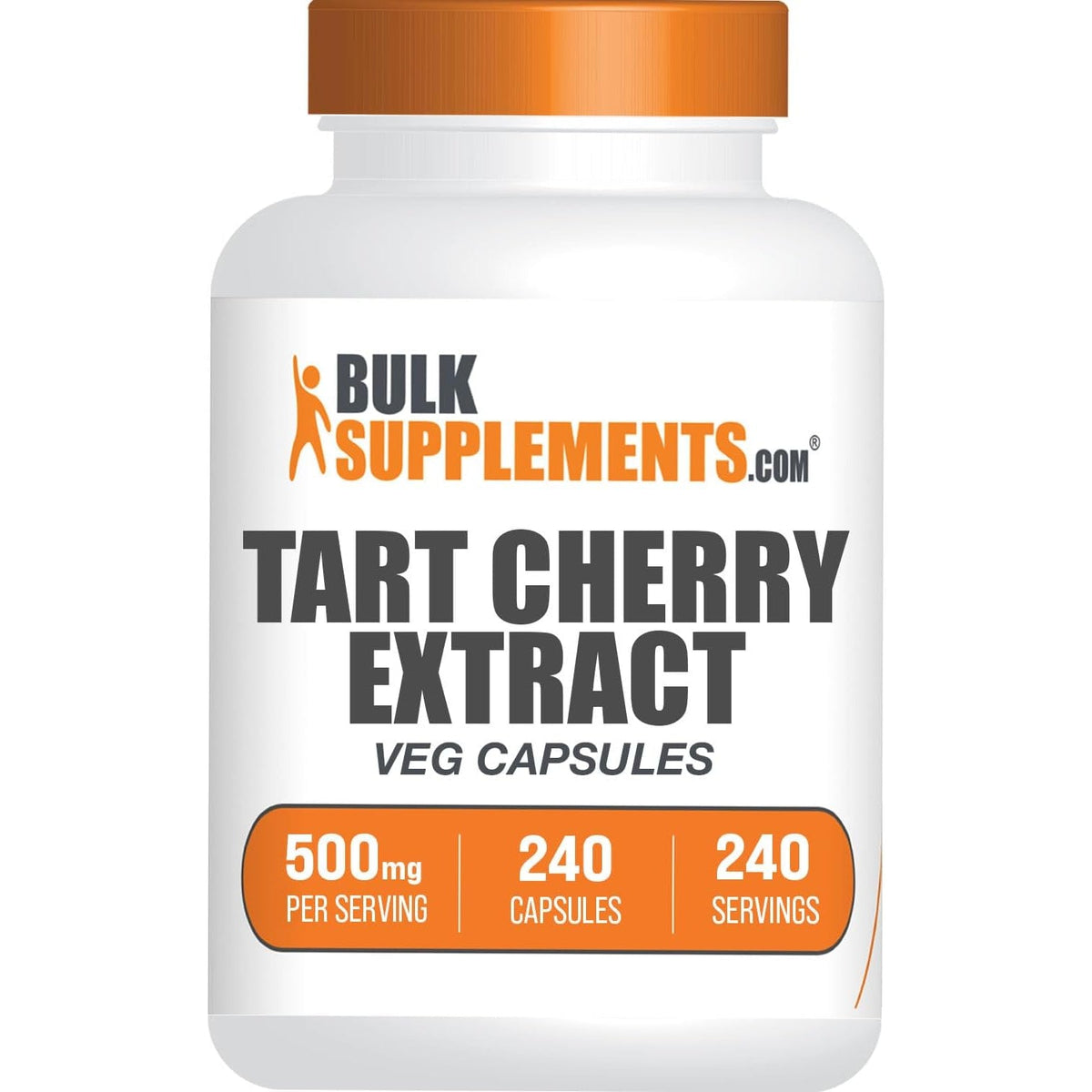 Bulksupplements.Com Tart Cherry Extract Capsules- Tart Cherry Supplement, Tart Cherry Capsules 500Mg - Antioxidant Source, Gluten Free, 1 Capsule per Serving, 240 Veg Capsules (Pack of 1)