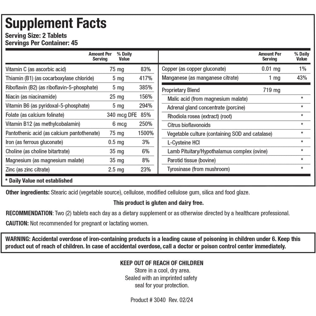 BIOTICS RESEARCH Adb5-Plus Support Healthy Adrenal Gland Function, Support Cortisol Levels, Positive Response to Stress, Healthy Energy Levels 90 Tablets