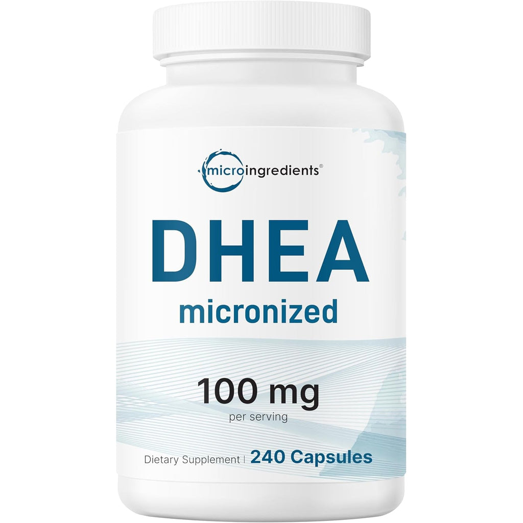 Micro Ingredients DHEA 100 Mg per Serving, 240 Capsules | Micronized DHEA Supplement for Women & Men | Non-Gmo, Gluten Free, Soy Free