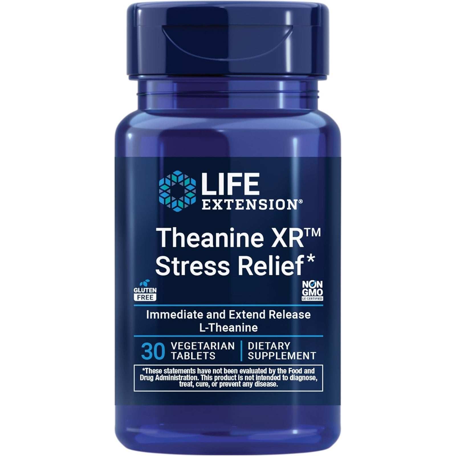 Life Extension Theanine XR™ Stress Relief – L-Theanine – Promotes a Calm Response to Daytime Stress – Non-Gmo, Gluten-Free, Vegetarian – 30 Tablets