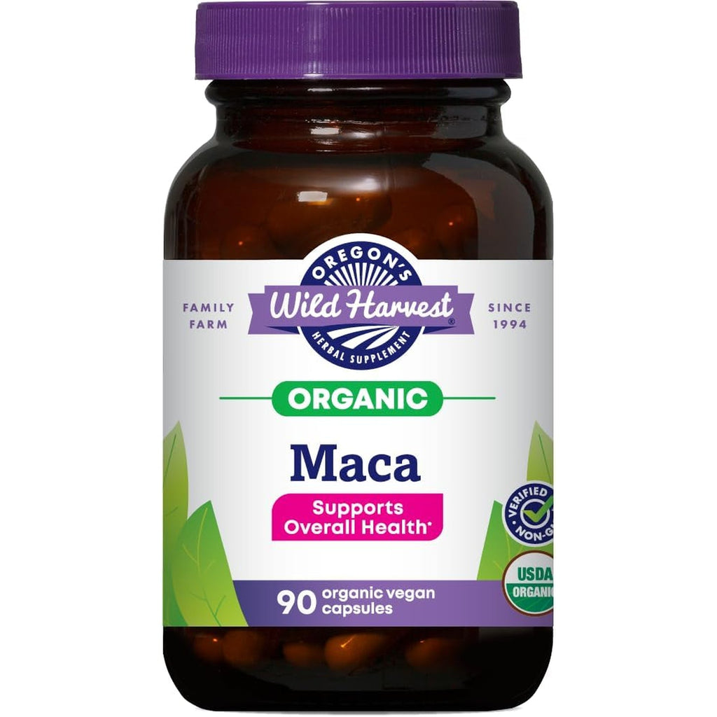 Oregon'S Wild Harvest Maca Root | Made with Organic Raw Maca Root and Vegan Capsules, 90 Count