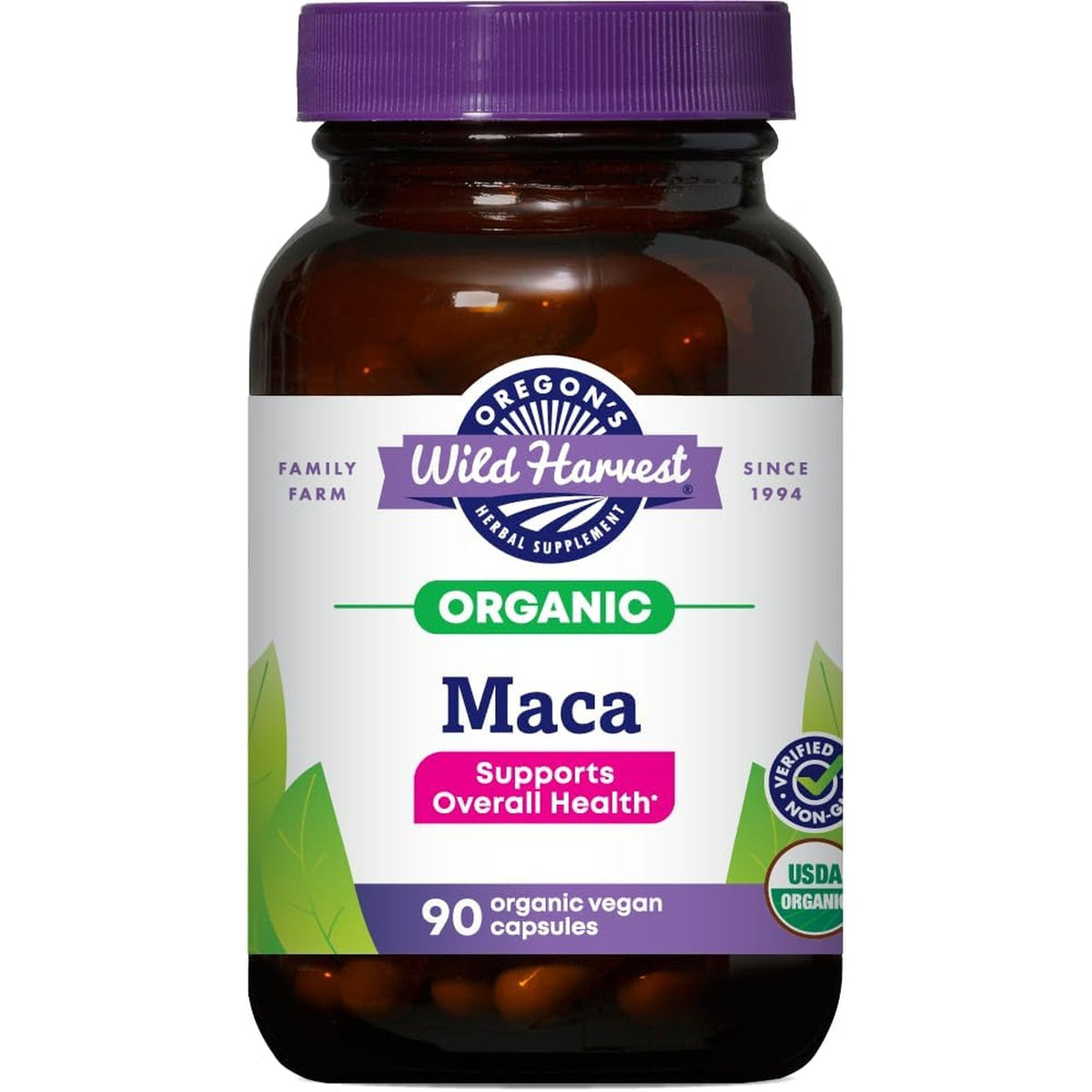 Oregon'S Wild Harvest Maca Root | Made with Organic Raw Maca Root and Vegan Capsules, 90 Count