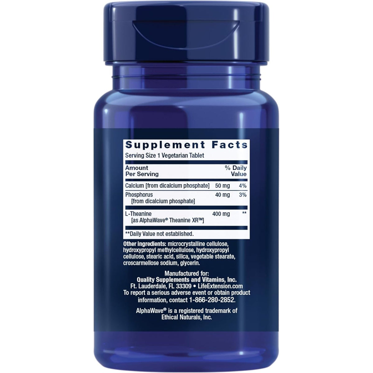 Life Extension Theanine XR™ Stress Relief – L-Theanine – Promotes a Calm Response to Daytime Stress – Non-Gmo, Gluten-Free, Vegetarian – 30 Tablets
