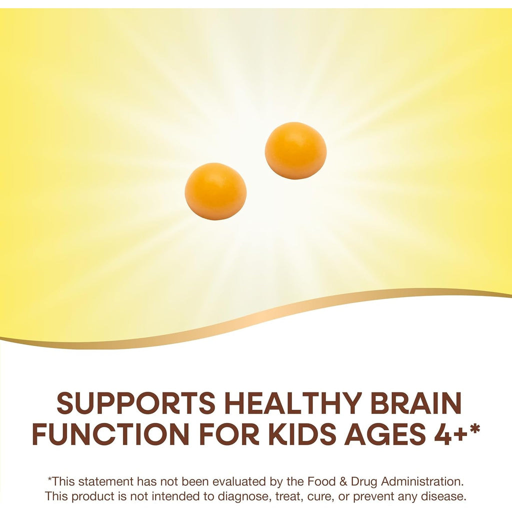 Nature'S Way Kids Brain Supplement Gummies, Supports Healthy Brain Function*, Lemonade Flavored, 60 Gummies