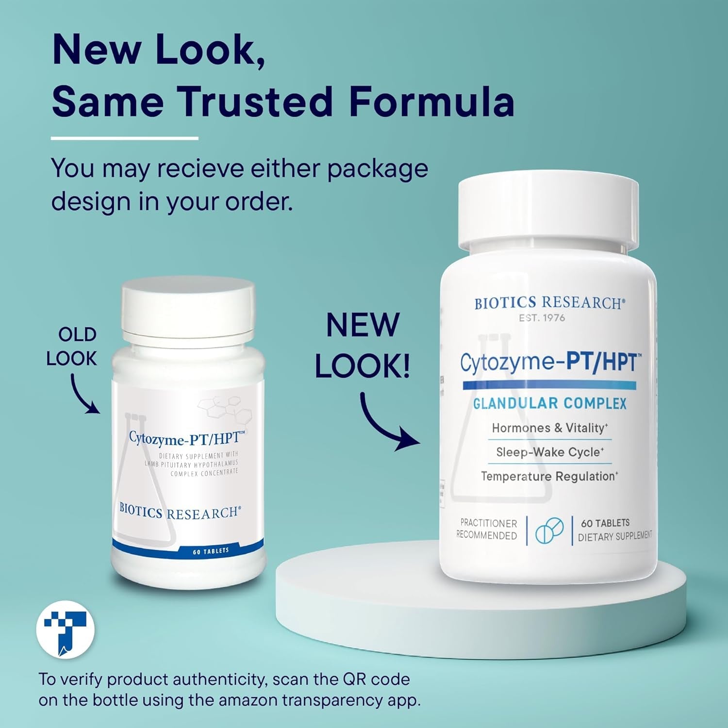 Biotics Research Cytozyme PT HPT Lamb Pituitary/Hypothalamus Complex, Supports Function of the Pituitary Gland and Hypothalamus, Adrenal Health, Brain Boost 60 Tablets