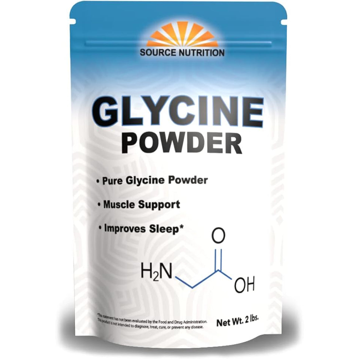 Glycine Powder (2 Lbs) - Promotes Restful Sleep, Muscle Energy and Strength, Memory and Cognition Support (Resealable Bag)