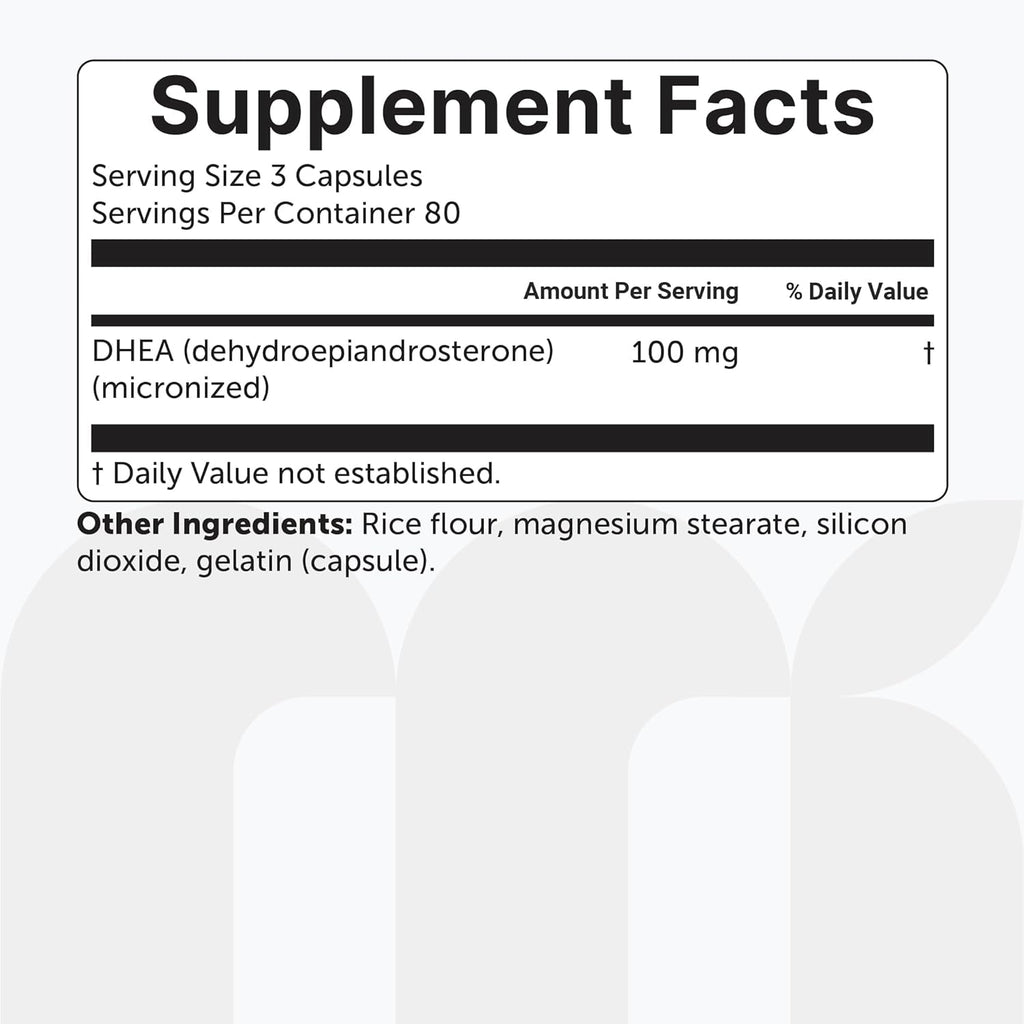 Micro Ingredients DHEA 100 Mg per Serving, 240 Capsules | Micronized DHEA Supplement for Women & Men | Non-Gmo, Gluten Free, Soy Free
